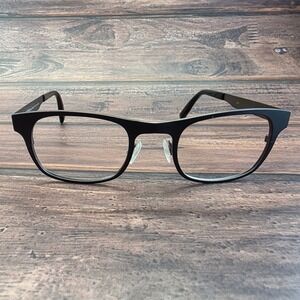 Moscot Originals Nebb Titanium Eyeglasses Navy Beige Rectangular Frames